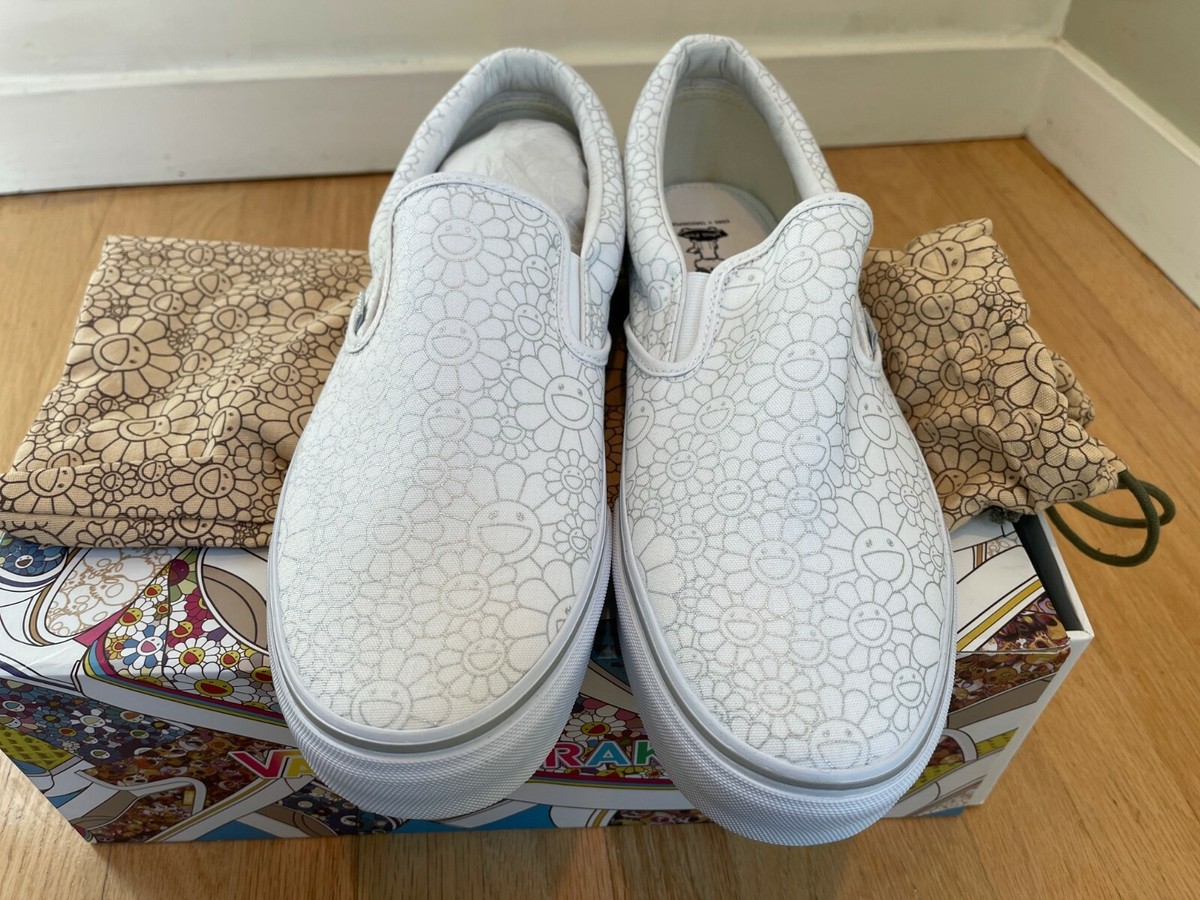 Japan Vans Slip-On LX Takashi Murakami Flower Silver White