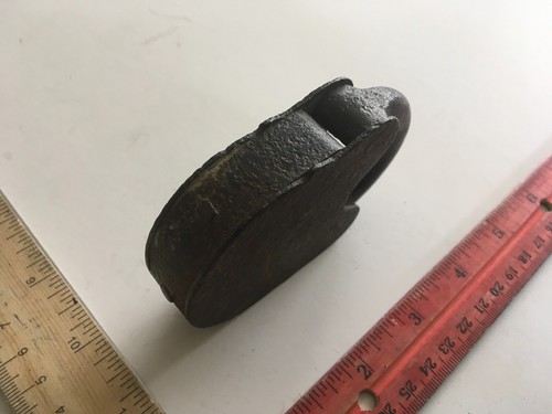 Vintage Antique Heart Shaped Padlock - Great Patina, No Key - Picture 8 of 11