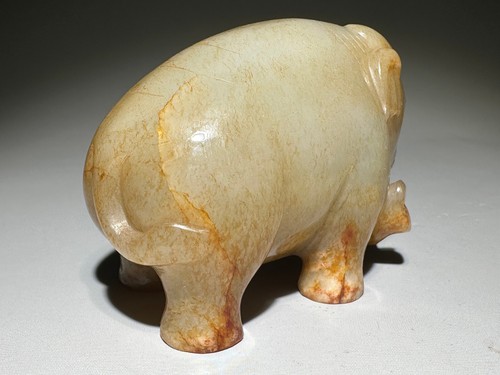 Good Han Dy Old Jade Carved Elephant Design "Ba Jian" "Bai Jian" Figure L 7.2 cm - Picture 8 of 20