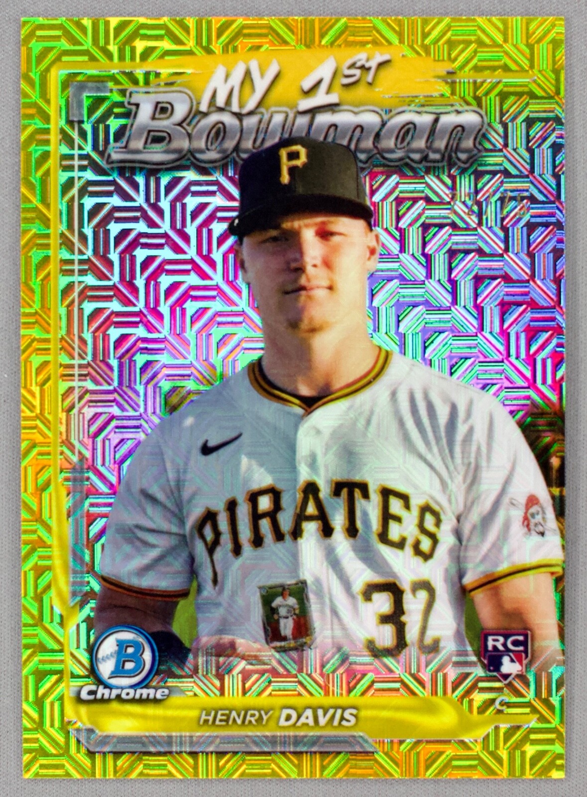 2024 Bowman Chrome My 1st Henry Davis #M1B-35 Yellow Mojo Refractor /75 (RC)