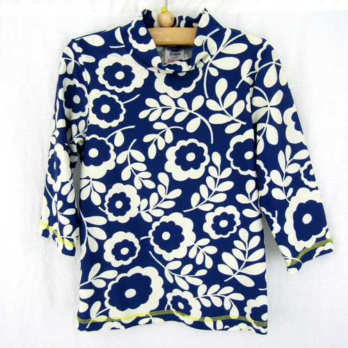 Mini Boden Blue White Floral Rash Guard Swim Shirt Top Girls Size 4-5 Y - Picture 7 of 7