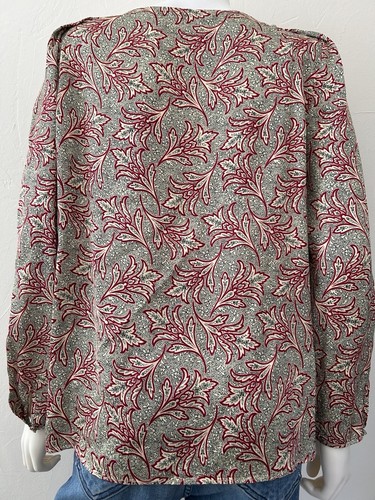 Joie Dionne Floral Blouse Top Keyhole Neckline $198 Size Medium - Picture 9 of 12