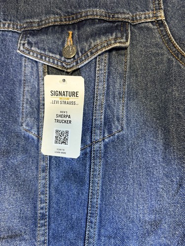 Levi's Signature Gold Jacket Denim Sherpa Lined Trucker Men's Extra Large - Bild 2 von 5