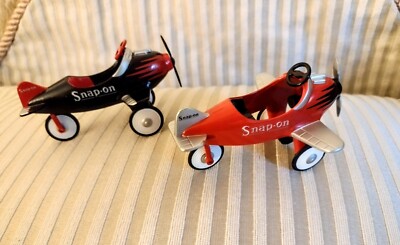 Snap-On Petite Die Cast Metal Pedal Planes (Set 2) 1:12th Scale Vintage RARE NIB