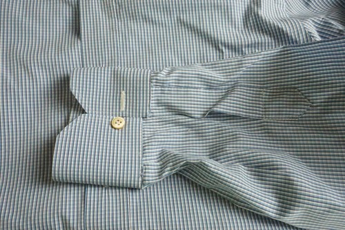 Kiton Blue White Plaid Spread Collar Cotton Dress Shirt Sz 15.5 - Picture 4 of 8