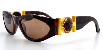 GIANNI VERSACE Sunglasses Vintage 90er Oval Braun Medusa 618  display picture 1