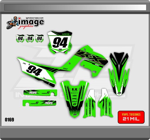 KX125 250 2004-2007 KIT DE GRÁFICOS POLISPORT RESTYLE SEMI PERSONALIZADO - Imagen 2 de 2
