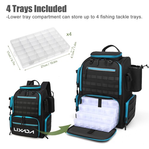 Backpack Rucksack incl. 4 Tackle Boxen Anglerrucksack Tasche Angelrucksack - Bild 4 von 15