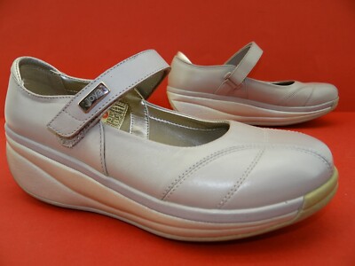 Joya Marilyn Slipper Mokassins Ballerina Damen Schuhe Leder Gr.37 2/3 Champagne