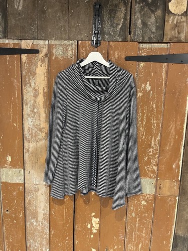 Jones New York Pullover mit Rollausschnitt schwarz & weiß gestreift Damen Größe XL
