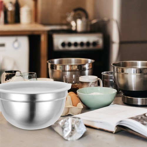 Ciotola Miscelatore Cucina con Coperchio Ermetico Lavabo Impasto Multi-Ciotola - Foto 9 di 12