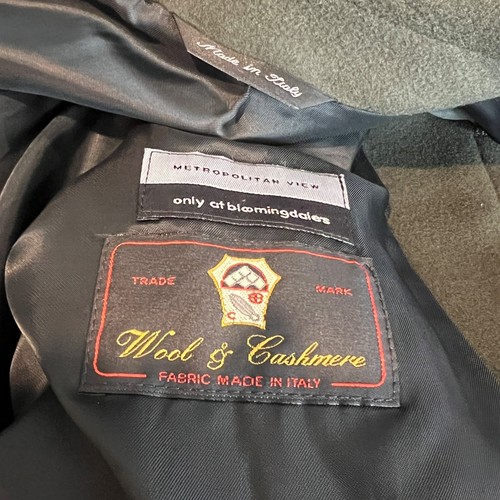 Metropolitan View Men Green Wool Cashmere Wool Dress Overcoat Italy EU56 US 46R - Picture 4 of 12