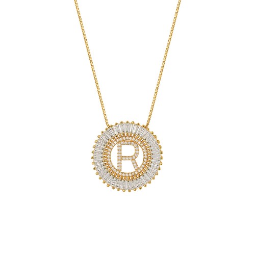 A-Z Alphabet Anfangsbuchstabe Halskette goldfarben voller Strass CZ Anhänger Geschenk - Bild 26 von 34