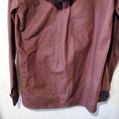 Analog Jacket Men's Medium Burgundy Full Zip Hoodie Canvas Front Mobile Pockets - Picture 13 of 17