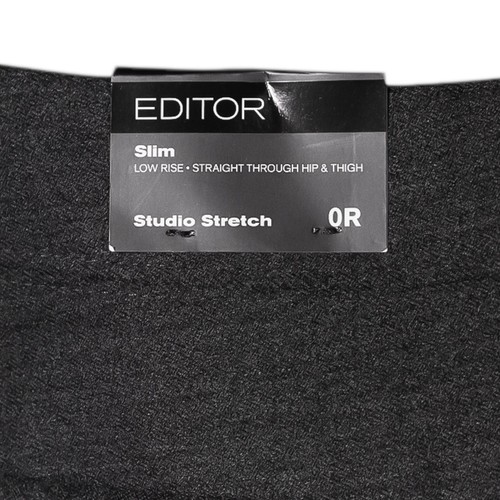 Express Women's Editor Pants Gray Low Rise Stretch Slim Straight Trousers 0R NWT - Picture 4 of 10