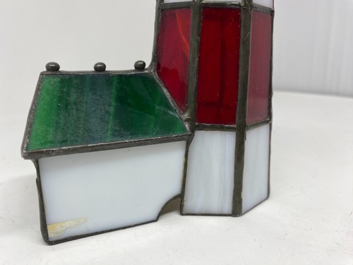 Stained Glass Collectables East Point Lighthouse - 7" Tall - Missing Cord & Bulb - Picture 12 of 15