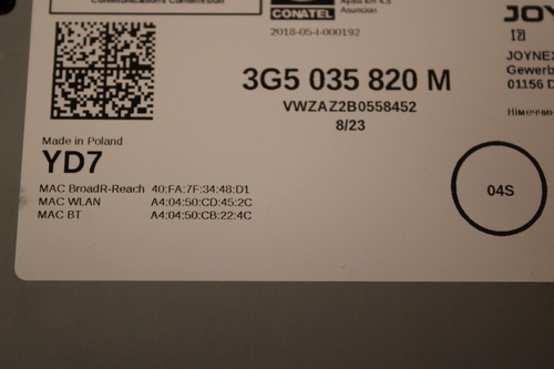 3G5035820M original VW Arteon3H PassatB8 Touran T6 Steuergerät MIB3 Infotaiment - Bild 11 von 11