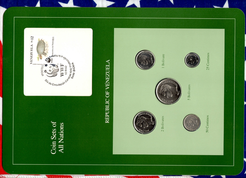 Coin Sets of All Nations Venezuela 1985 - 1989 UNC Tortoise