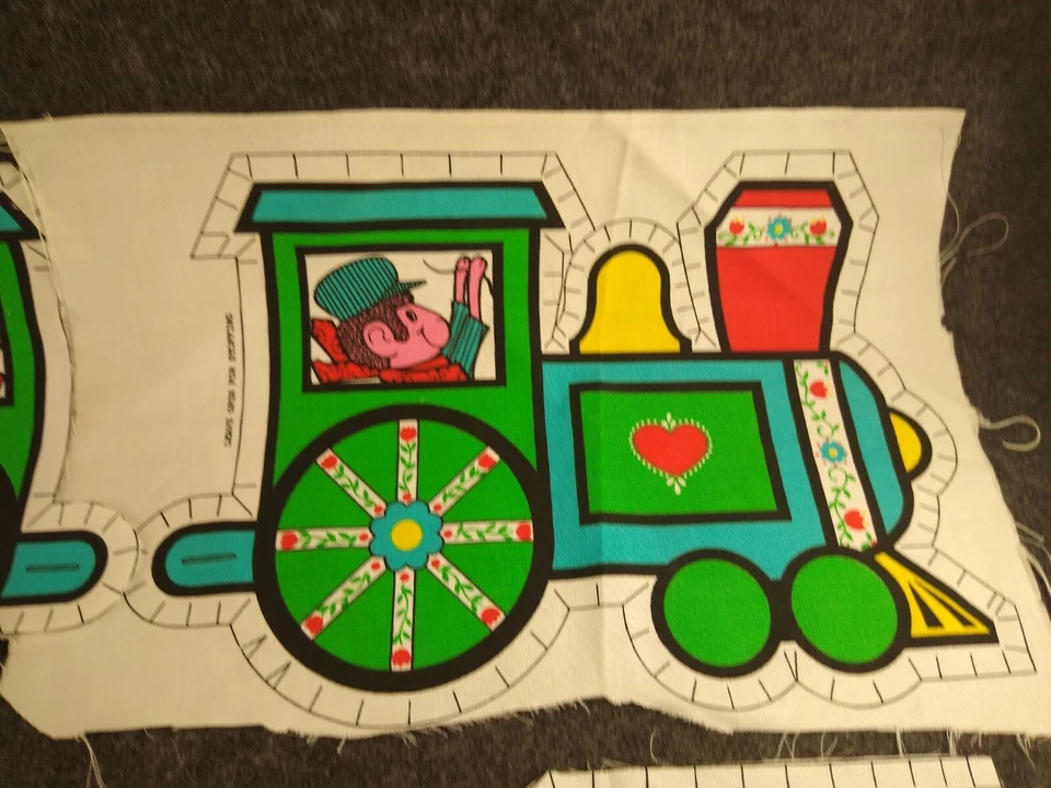 PANEL DE TELA DE TREN Choo Choo corte y costura VIP de colección juguete de almohada de peluche hágalo usted mismo Foto 4 de 4