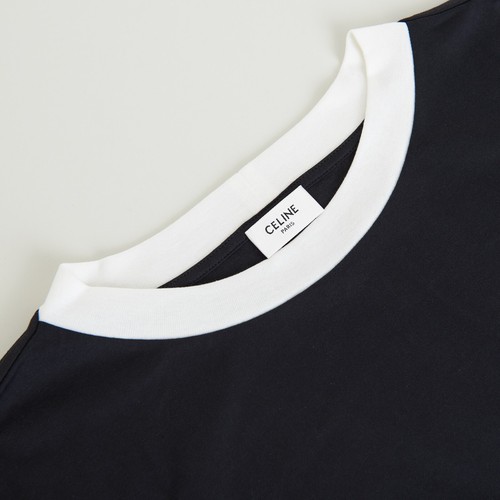 Celine 1250$ Rundhals T-Shirt - Logo Print, Pailletten Fransen, Oversized Fit L - Bild 9 von 12