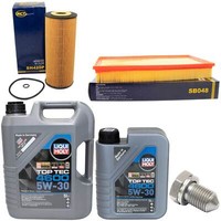 MotoröL Filter Set 5W-30 6 Liter + ÖLablassschraube FüR Seat Leon 2.8 Cupra 4