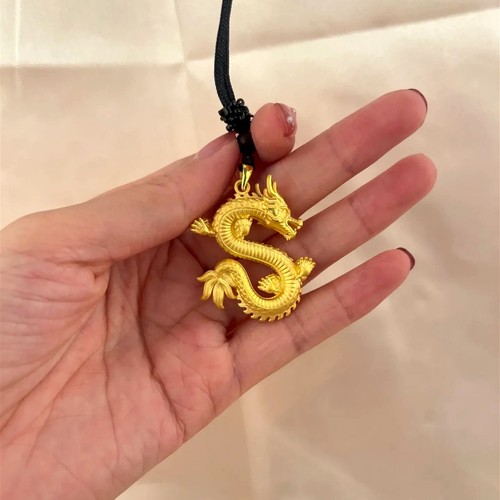 Dragon Vietnam 999 Yellow Gold GP Necklace Jewelry - Picture 5 of 5