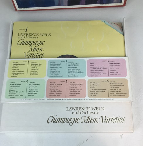 1970 Lawrence Welk "Champagne Music Varieties" 6 LP Records BOX SET Excellent! - Picture 3 of 5