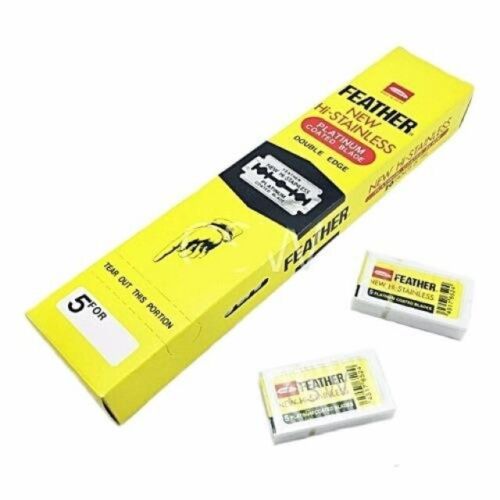 100 Feather Shaving Razor Blades Stainless Double Edge HI-Stainless Japan New - Picture 11 of 12