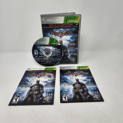 Batman Arkham Asylum Xbox 360 Goty Edition NTSC-U/C CIB Complete Tested Works 