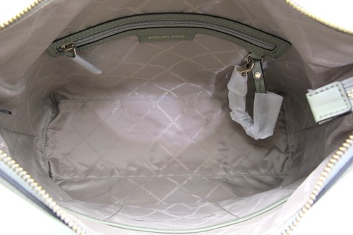 NWT MICHAEL KORS Sienna Pebbled Leather Lg Convertible Shoulder/Hobo Dusty Sage - Picture 6 of 6