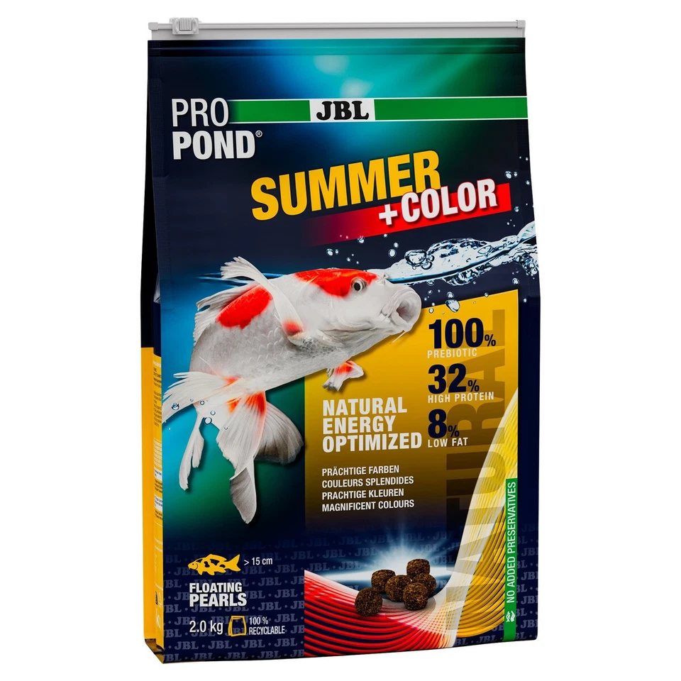 JBL ProPond Verano + Color Alimento Para Koi Y Peces De Estanque, 32% Proteína - Imagen 2 de 2
