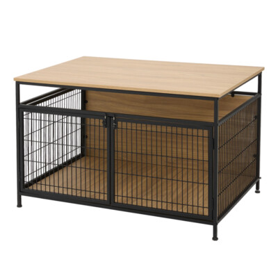 New Wooden Calming Dog Crate Pet Kennel Cage House End