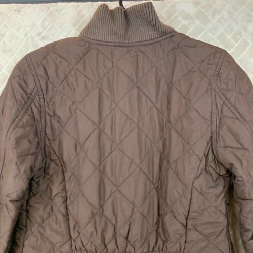 Ralph Lauren Girls Large 12/14 Coat Brown Quilted Pony Logo Missing Zipper - Picture 15 of 17