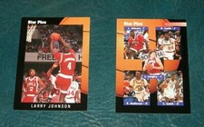 1991 NBA Pro Prospects Star Pic Larry Johnson ROOKIE Basketball Cards #18 & #60 