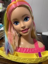Barbie HMD78 Totally Hair Neon Rainbow Deluxe Styling Head