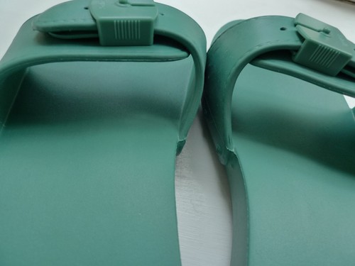 Scholl Mules Mint Pescura Heel Aqua sandals shoes - Picture 12 of 13