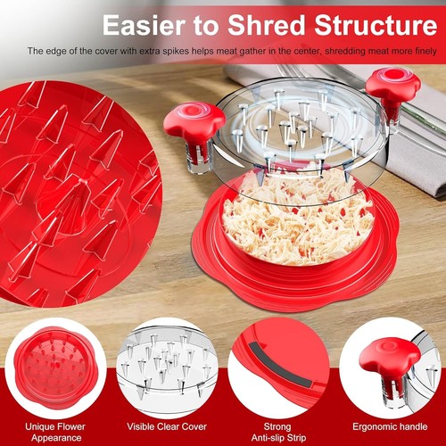 Upgraded Visible Meat Shredder - Efficient Shredding for Chicken, Pork, Beef - Picture 5 of 10