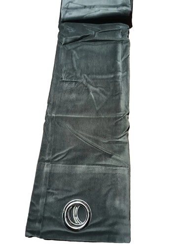 West Elm Cotton Velvet 48" x 63" Curtains Iron Gray 2 Panels - Picture 2 of 5