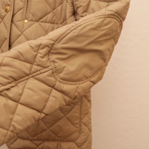 Lauren Ralph Lauren Quilted Barn Jacket Womens L Gold Button Pockets Equestrian - Picture 8 of 19