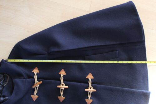 J. Crew Toggle Wool Cashmere Cape Coat Navy Blue size L/XL NWT - Picture 4 of 5