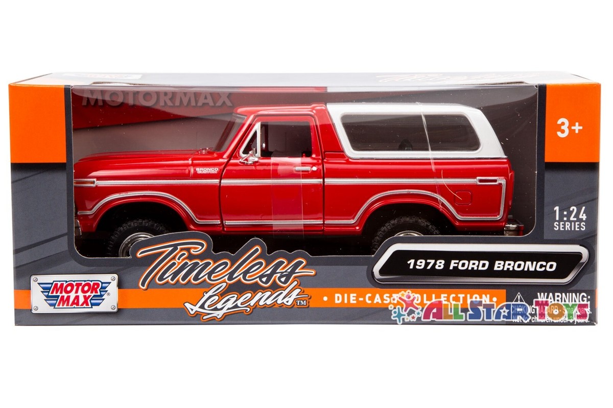 モーターマックス 1/24 1978 フォードブロンコ BLACK / RED 1978 FORD BRONCO RANGER XLT BLACK & RED 1/24 DIECAST MODEL