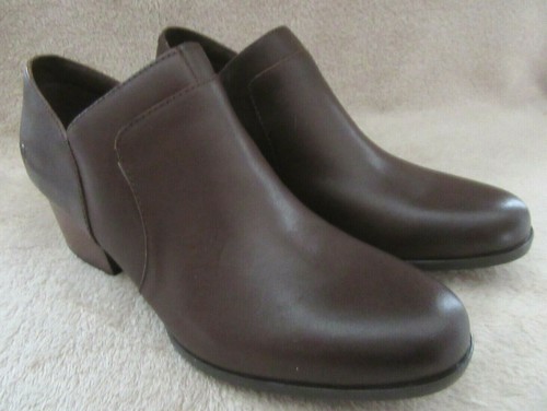 BORN Caley Dark Brown Leather Ankle Zip Bootie Boots Shoes US 9 EUR 40.5 NWB - Picture 6 of 9
