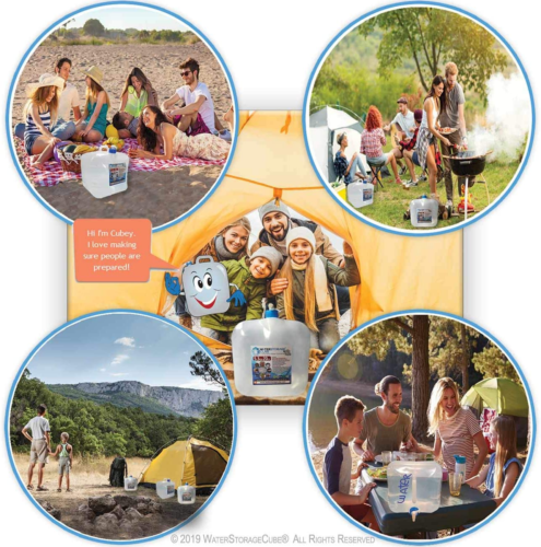 BPA Free Collapsible Water Container with Spigot, Camping Water Storage Carrier - Picture 3 of 12
