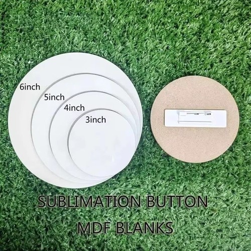 10Pcs/set with Pins Sublimation Printable Buttons Blanks for School