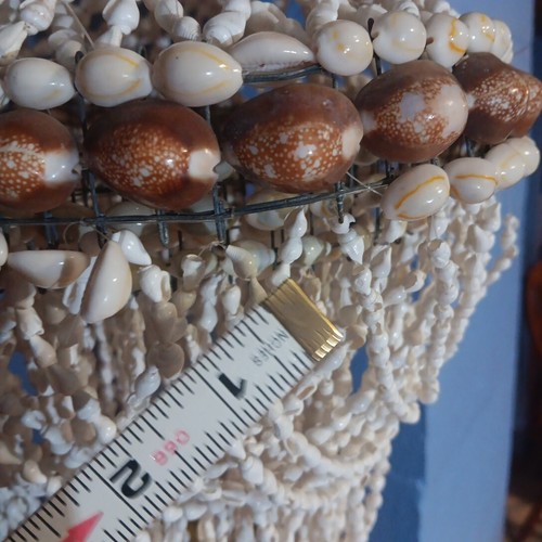 Vintage Seashell Decoration Cowrie Shell Nautical Beach Boho 24" - Picture 7 of 17