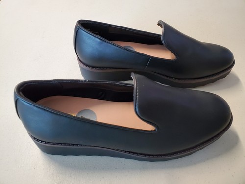 Women's Aldo Slip-on Shoes Loafers Casual Work Size 7M NWOB Black Wedge Soles - Picture 2 of 9