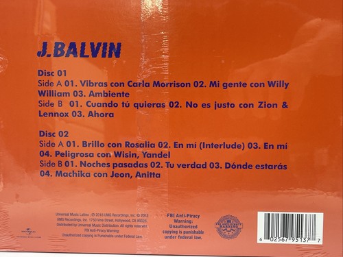 J. Balvin - Vibras Orange & Clear 2LP Vinyl Record Universal Reggaeton - Picture 3 of 8