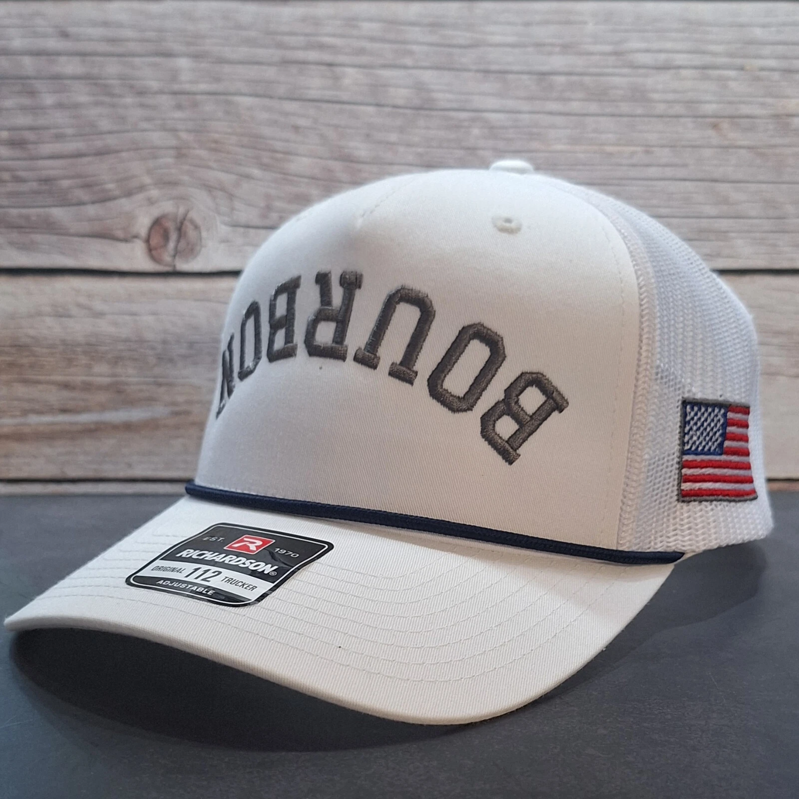 Custom Upside-Down Embroidered Text Hats - Richardson 112 & Flexfit Cap Colors