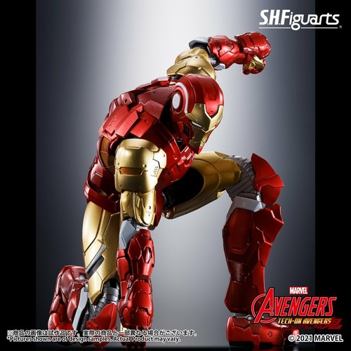 Bandai Spirits Marvel Comic S.H.Figuarts IRON MAN TECH-ON AVENGERS Action Figure - Picture 3 of 11