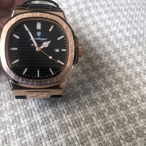 Men’s Poedegar Luxury New Men’s Watch Authentic With Genuine Leather Band - Picture 8 of 9